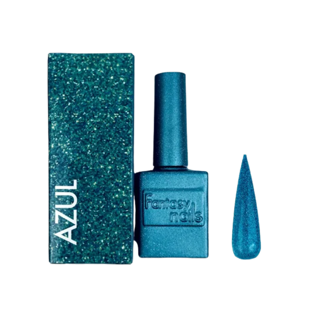 Gel Glitter Fine Azul Fantasy Nails 13 ml Gel Semipermanente con Glitter Azul - Gel - Elegans Nails
