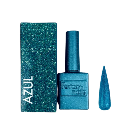 Gel Glitter Fine Azul Fantasy Nails 13 ml Gel Semipermanente con Glitter Azul - Gel - Elegans Nails