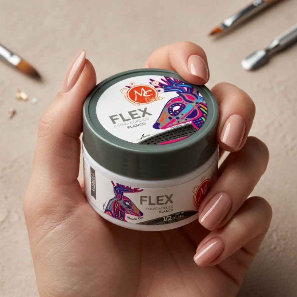 Uñas Acrílico FLEX 1/2 oz blanco MC Nails - Acrílico - Elegans Nails