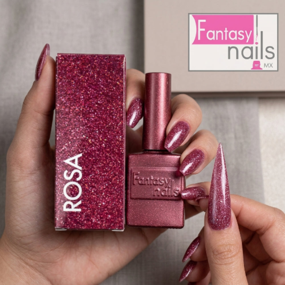 Gel Glitter Fine Rosa Fantasy Nails 13 ml Gel Semipermanente con Glitter Rosa - Gel - Elegans Nails