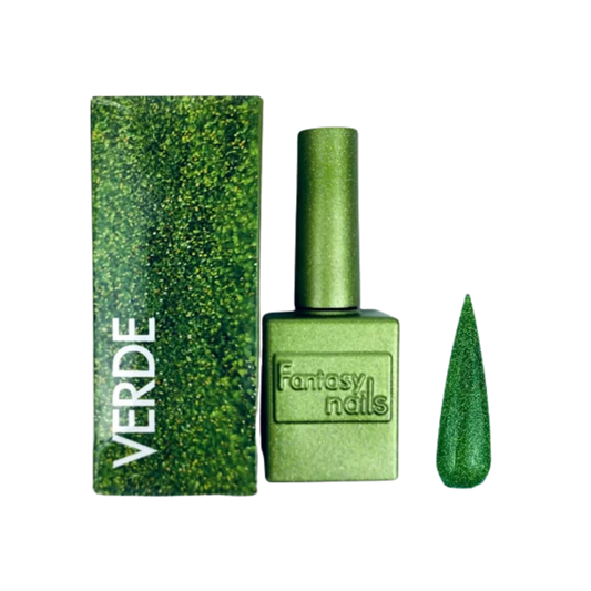 Gel Glitter Fine Verde Fantasy Nails Gel Semipermanente Verde con Glitter 13 ml - Gel - Elegans Nails