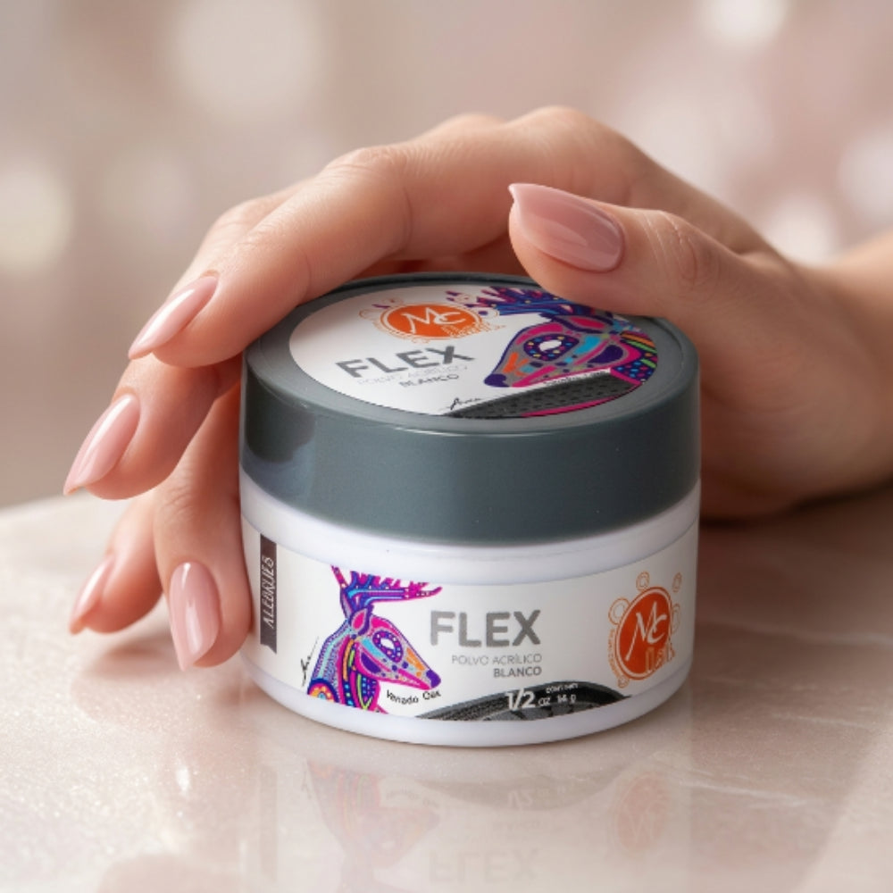 Uñas Acrílico FLEX 1/2 oz blanco MC Nails - Acrílico - Elegans Nails