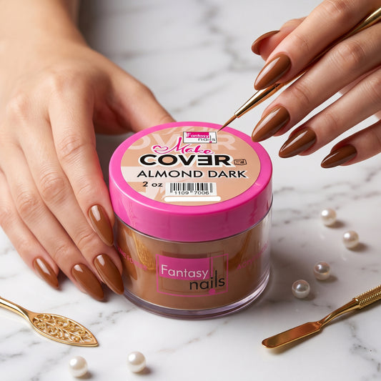 Uñas Acrilico Make Cover Almond Dark 2 oz Fantasy Nails - Acrílico - Elegans Nails