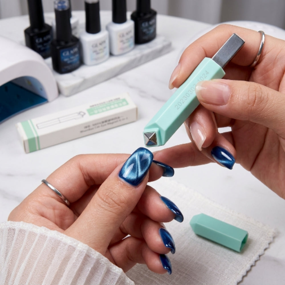 Imán Ojo de Gato Magnético Doble Punta Rombo y Rectangular para Uñas Cat Eye - Imán Ojo de Gato - Elegans Nails