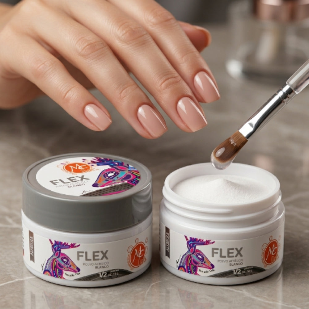 Uñas Acrílico FLEX 1/2 oz blanco MC Nails - Acrílico - Elegans Nails