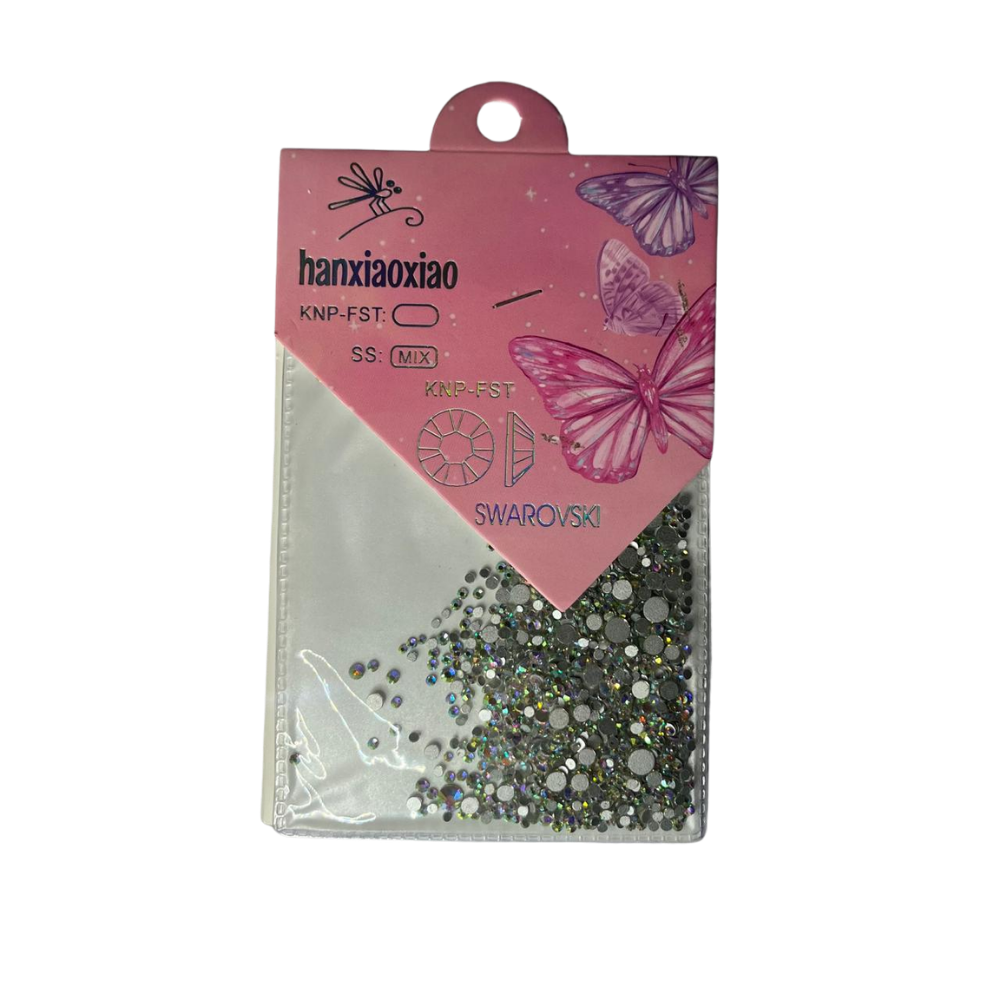 Piedras Strass Tornasol Swarovski Style para Uñas hanxiaoxiao – Mix Tallas - Decoraciones - Elegans Nails