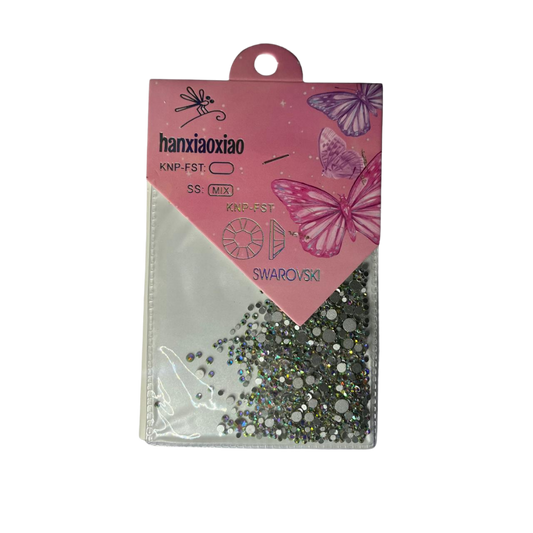 Piedras Strass Tornasol Swarovski Style para Uñas hanxiaoxiao – Mix Tallas - Decoraciones - Elegans Nails