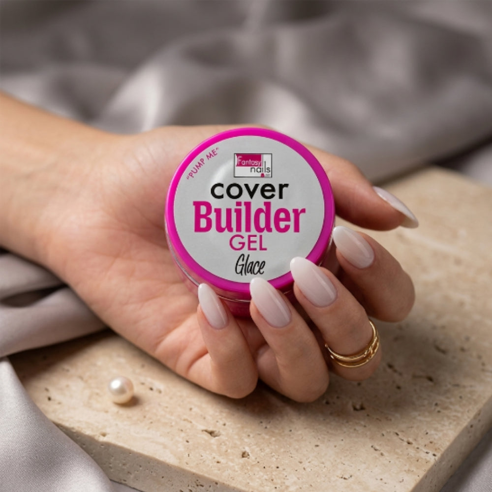 Cover Builder Gel Glace Fantasy Nails Gel Constructor Blanco Lechoso para Uñas - Gel de Construcción para Uñas - Elegans