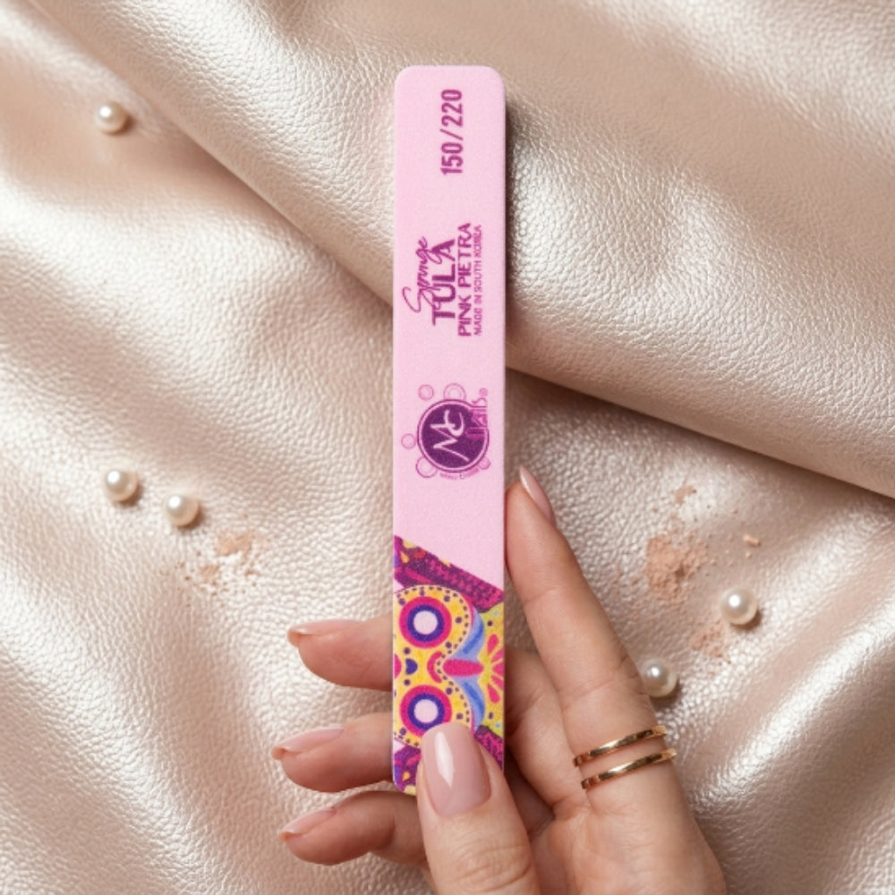 Lima de Uñas Sponge Pink Pietra 150/220 MC Nails - Limas - Elegans Nails