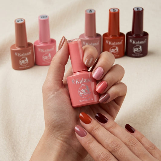 Gel Polish Kalanzi 10 ml Gama de Colores Rosas, Nude, Terracota y Vino para Uñas - Gamas - Elegans Nails