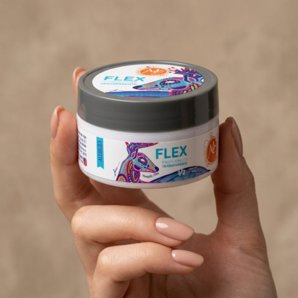 Uñas Acrílico FLEX 1/2 oz transparente MC Nails - Acrílico - Elegans Nails