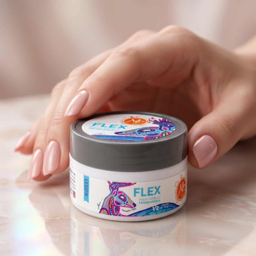 Uñas Acrílico FLEX 1/2 oz transparente MC Nails - Acrílico - Elegans Nails