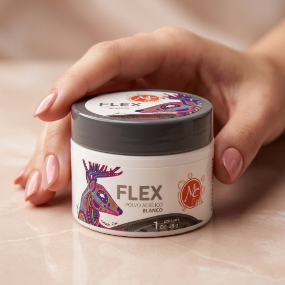 Uñas Acrílico FLEX 1 oz blanco MC Nails - Acrílico - Elegans Nails