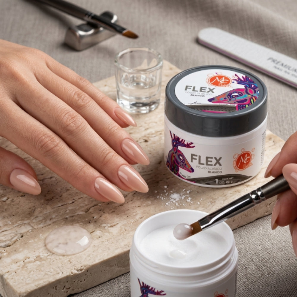 Uñas Acrílico FLEX 1 oz blanco MC Nails - Acrílico - Elegans Nails