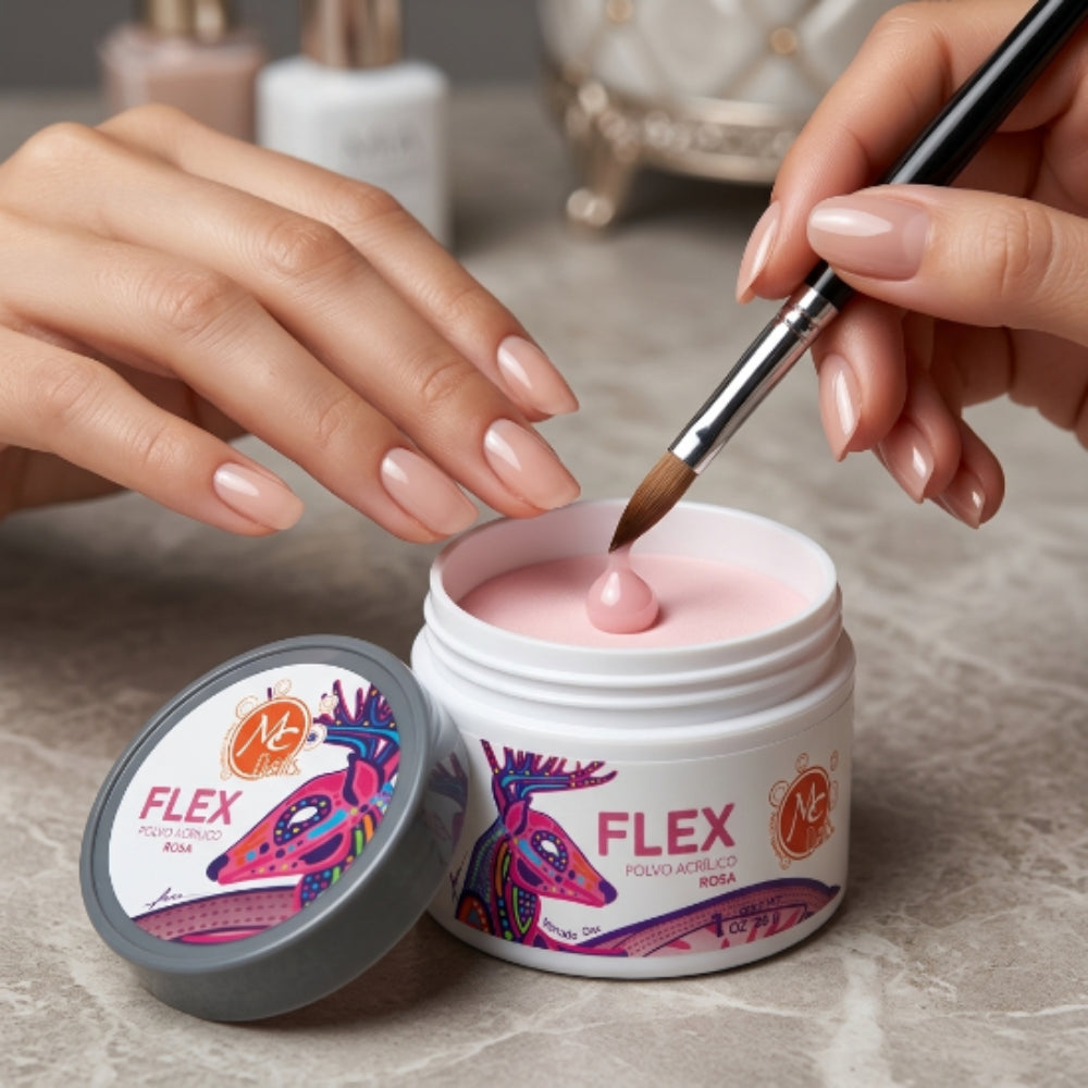 Uñas Acrílico FLEX 1 oz rosa MC Nails - Acrílico - Elegans Nails