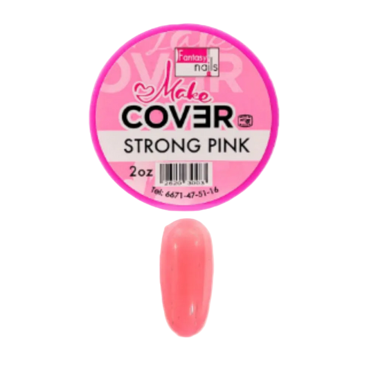 Uñas Acrilico Make Cover Strong Pink 2 oz Fantasy Nails - Acrílico - Elegans Nails