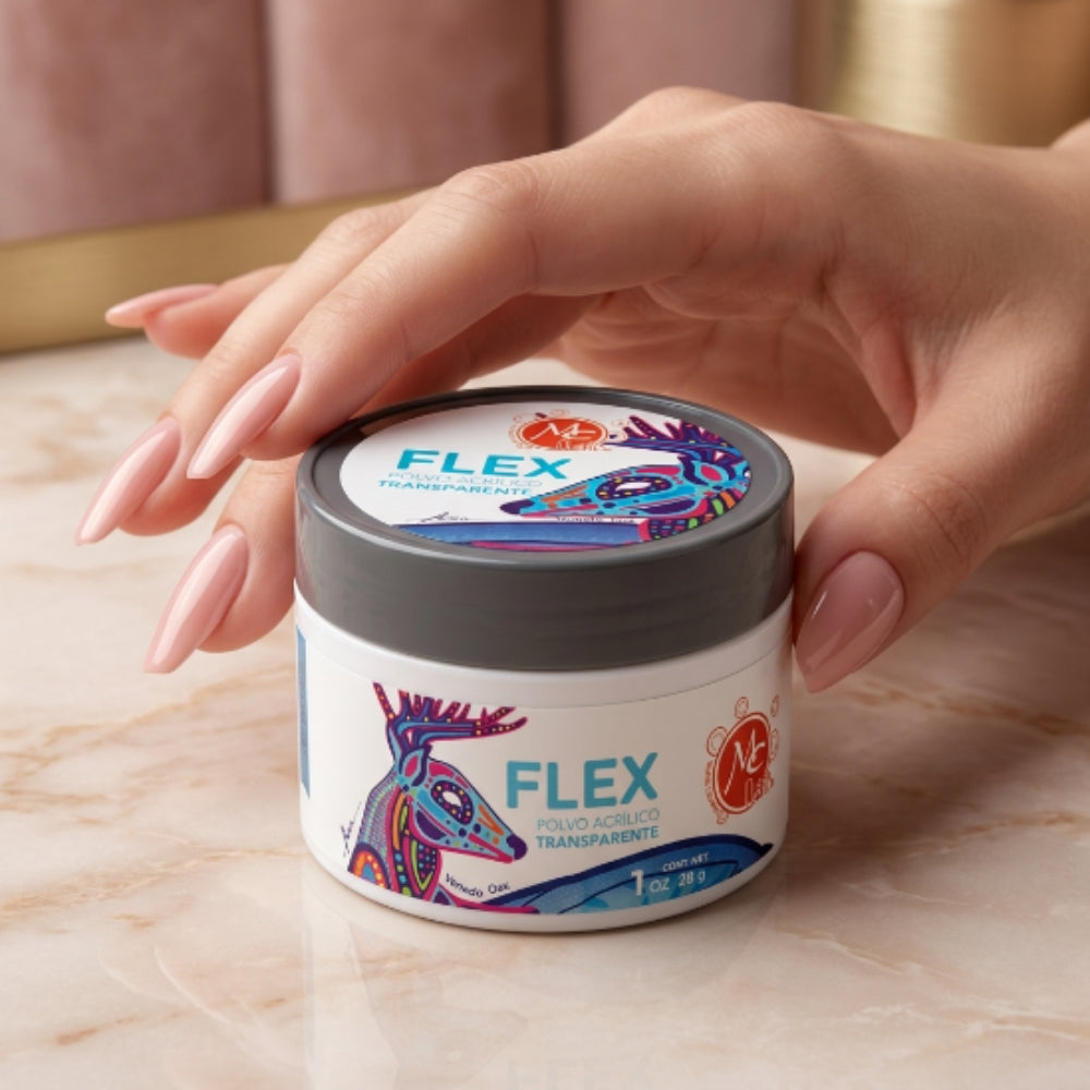 Uñas Acrílico FLEX 1 oz transparente MC Nails - Acrílico - Elegans Nails