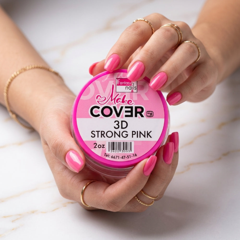 Uñas Acrilico Make Cover Strong Pink 2 oz Fantasy Nails - Acrílico - Elegans Nails