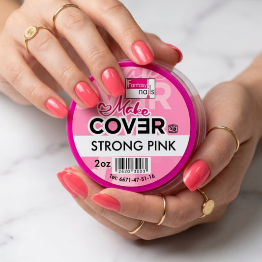 Uñas Acrilico Make Cover Strong Pink 2 oz Fantasy Nails - Acrílico - Elegans Nails