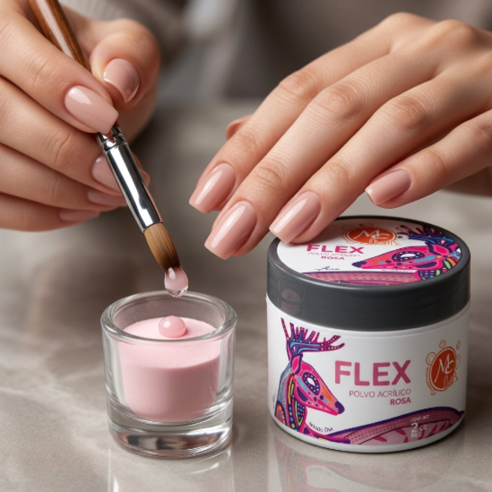 Uñas Acrílico FLEX 2 oz rosa MC Nails - Acrílico - Elegans Nails