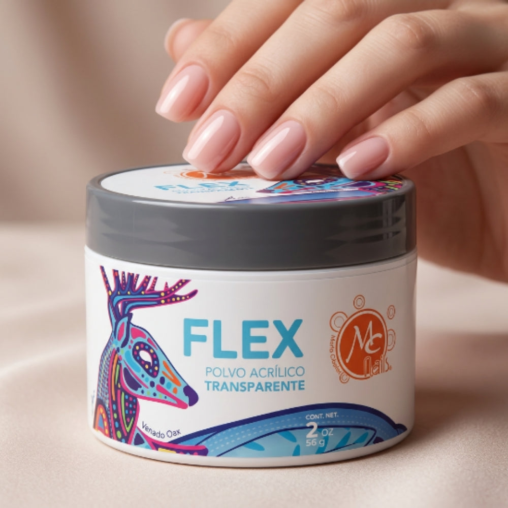 Uñas Acrílico FLEX 2 oz transparente MC Nails - Acrílico - Elegans Nails