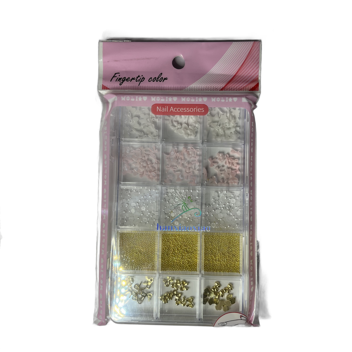 Kit Accesorios Moños, Perlas y Balines – Hanxiaoxiao - Decoraciones - Elegans Nails