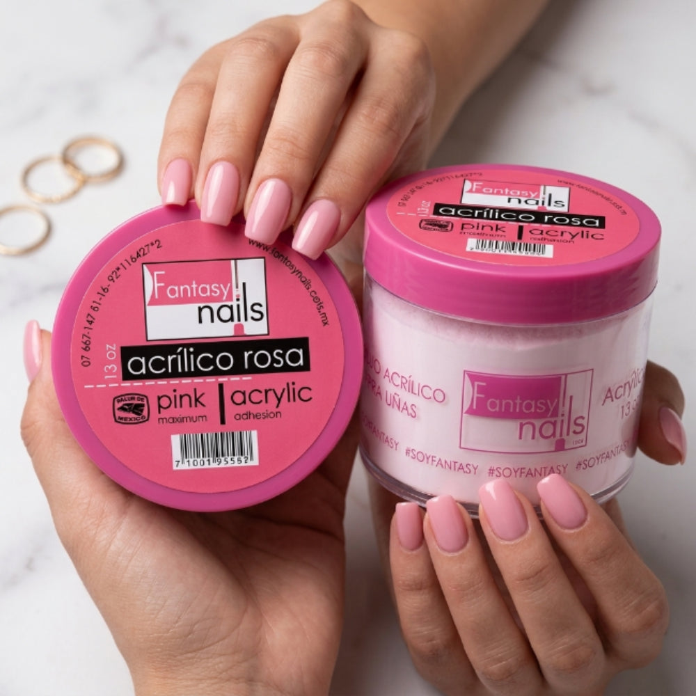 Uñas Acrlico Make Cover Rosa 8 Oz Fantasy Nails - Acrílico - Elegans Nails