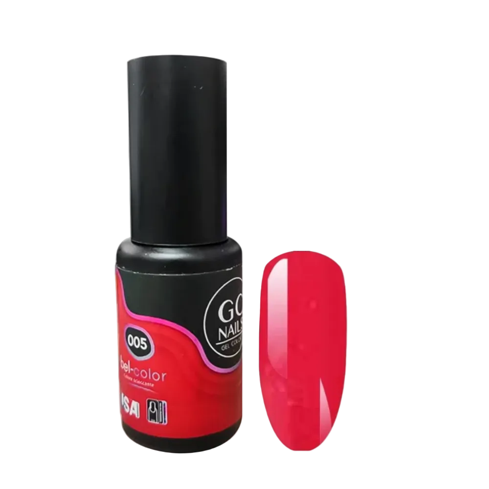 Gel Semipermanente Bel Color #05 – Carmín  GC Nails  12 ml - Gel - Elegans Nails