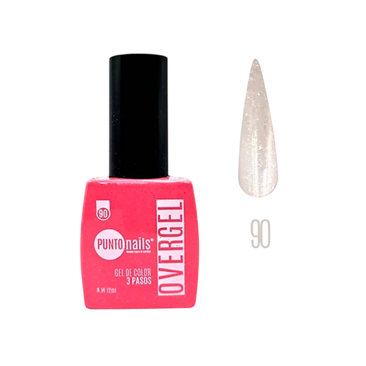 Overgel #90 Pink Glitter – Punto Nails 12 ml - Gel - Elegans Nails