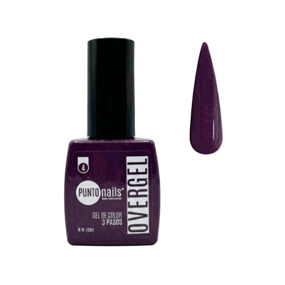 Overgel #4 Berenjena – Punto Nails 12 ml - Gel - Elegans Nails