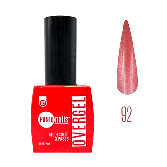 Overgel #92 Rojo Carmesí – Punto Nails 12 ml - Gel - Elegans Nails