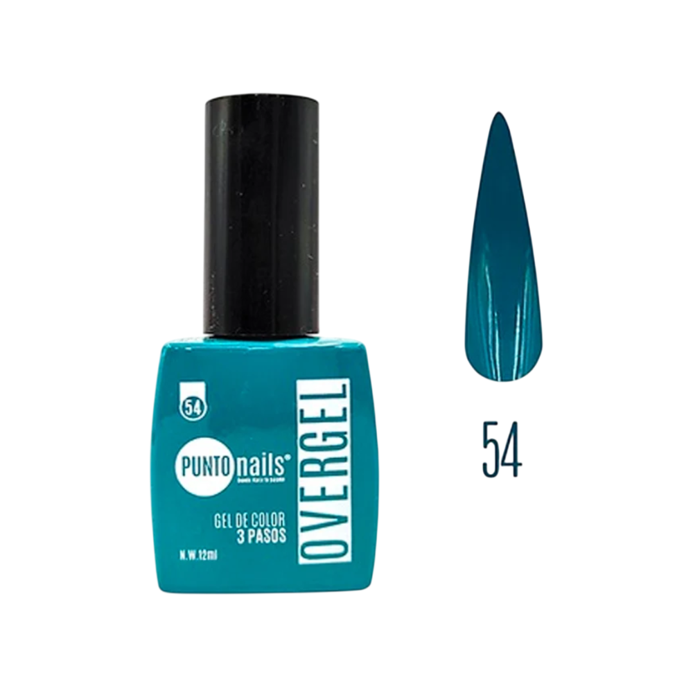 Overgel #54 Aguamarina – Punto Nails 12 ml - Gel - Elegans Nails