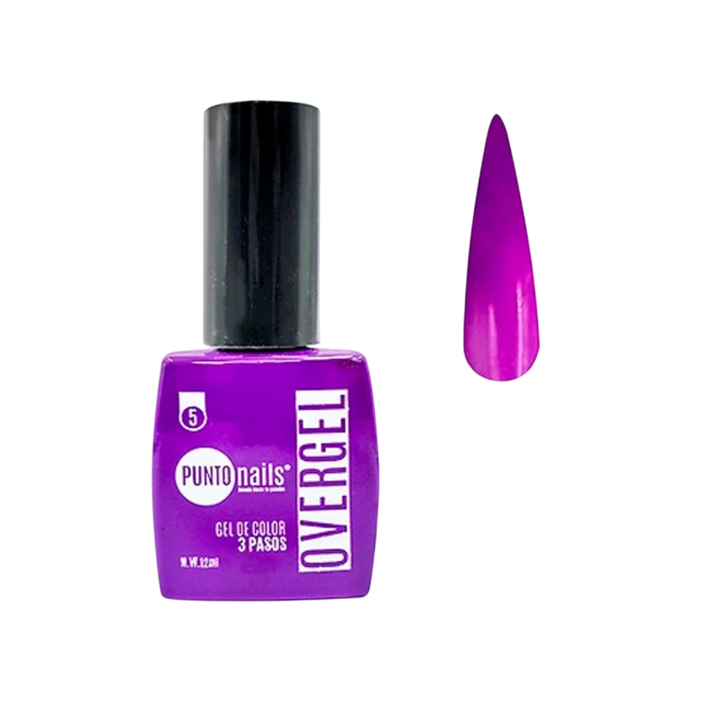 Overgel #5 Púrpura Real – Punto Nails 12 ml - Gel - Elegans Nails