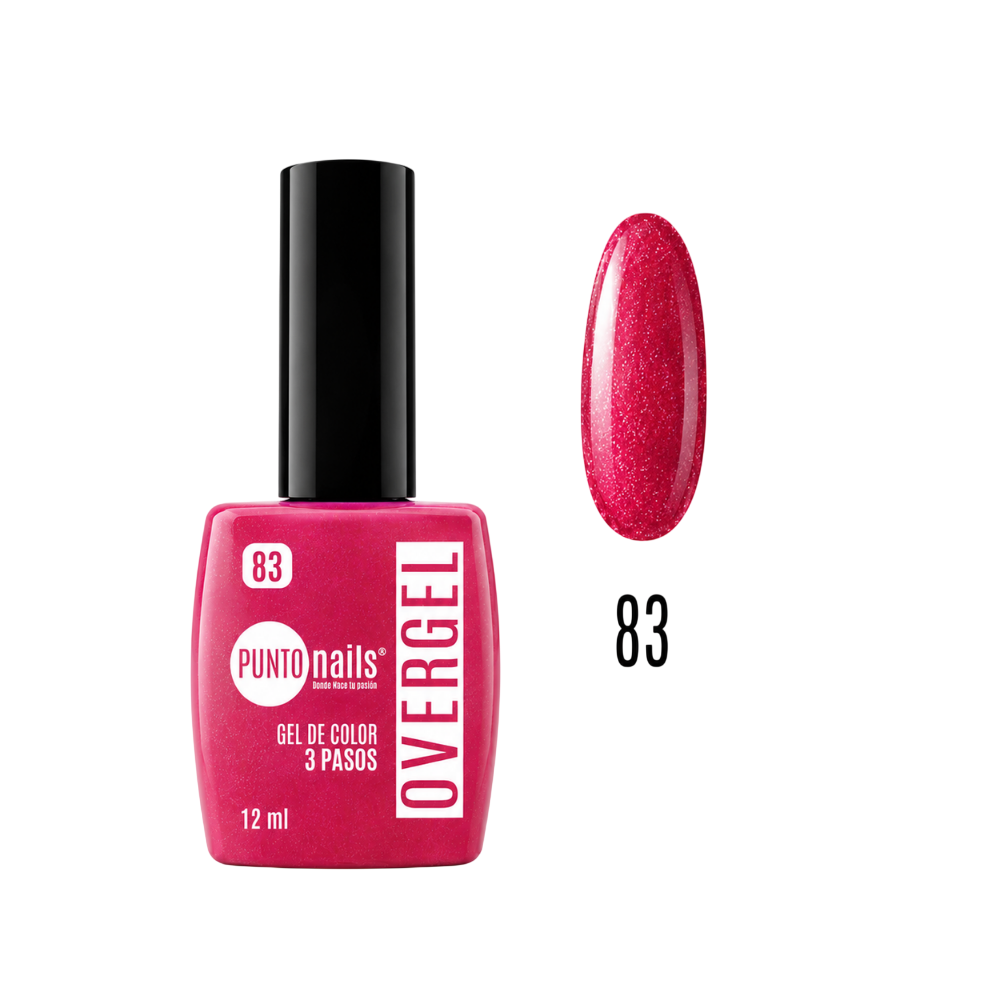 Overgel #83 Rosa Fucsia Glitter – Punto Nails 12 ml - Gel - Elegans Nails