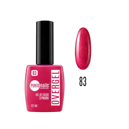 Overgel #83 Rosa Fucsia Glitter – Punto Nails 12 ml - Gel - Elegans Nails