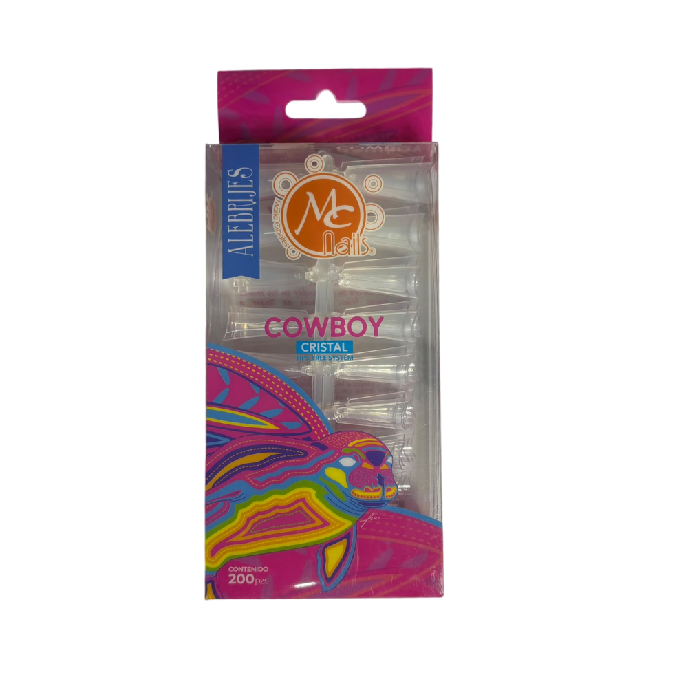 Cowboy Cristal – Alebrijes 200 piezas - Tips Cowboys - Elegans Nails