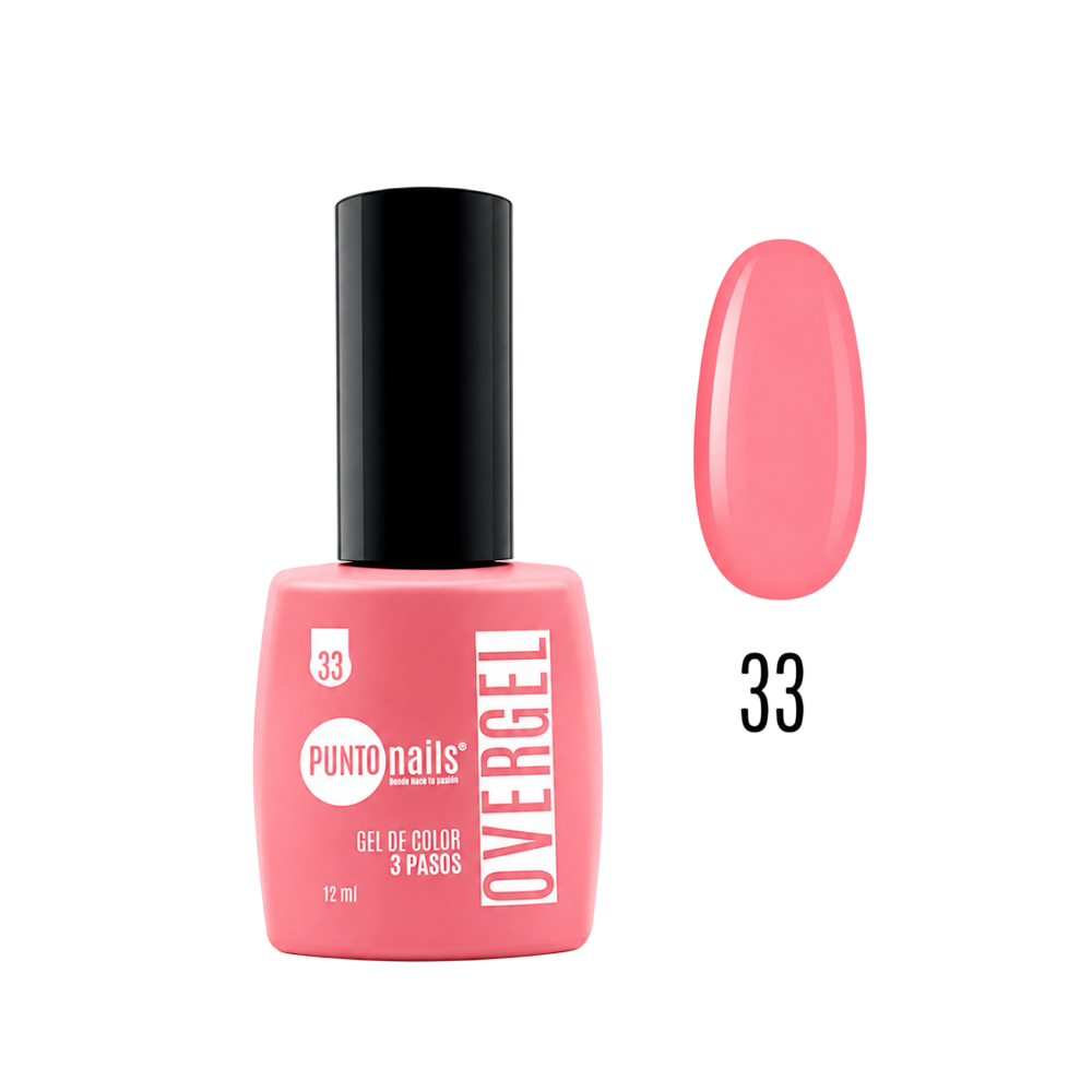 Overgel #33 Rosa Reyna – Punto Nails 12 ml - Gel - Elegans Nails