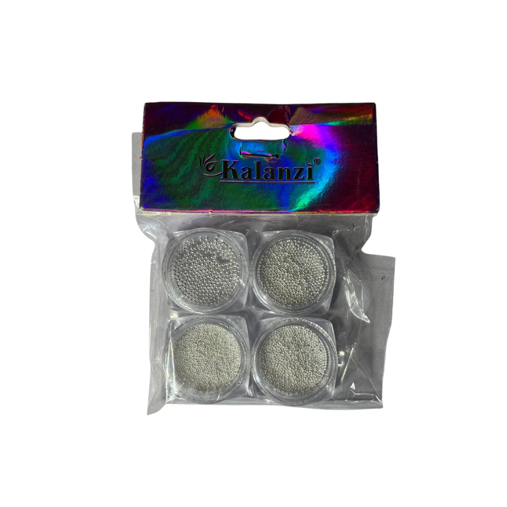 Balines Plata Set 4pz – Kalanzi - Decoraciones - Elegans Nails