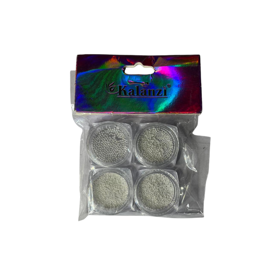 Balines Plata Set 4pz – Kalanzi - Decoraciones - Elegans Nails