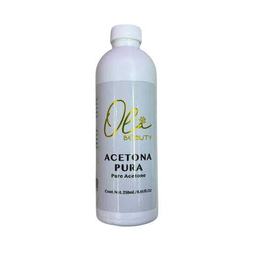Acetona Pura OLA Beauty 250 ml / 8oz Removedor Profesional para Uñas Acrílicas y Gel - Acetona - Elegans Nails