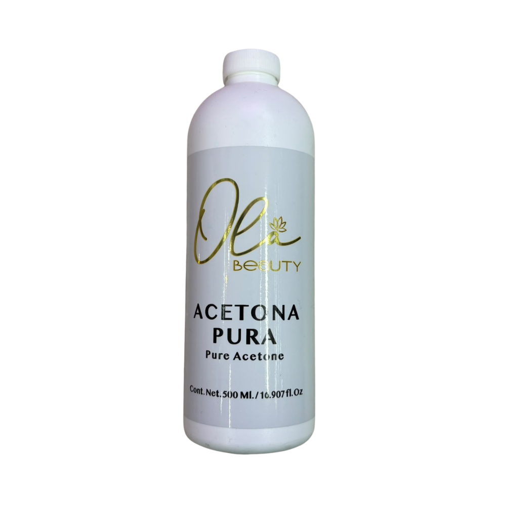 Acetona Pura OLA Beauty 500 ml / 16oz Removedor Profesional para Uñas Acrílicas y Gel - Acetona - Elegans Nails