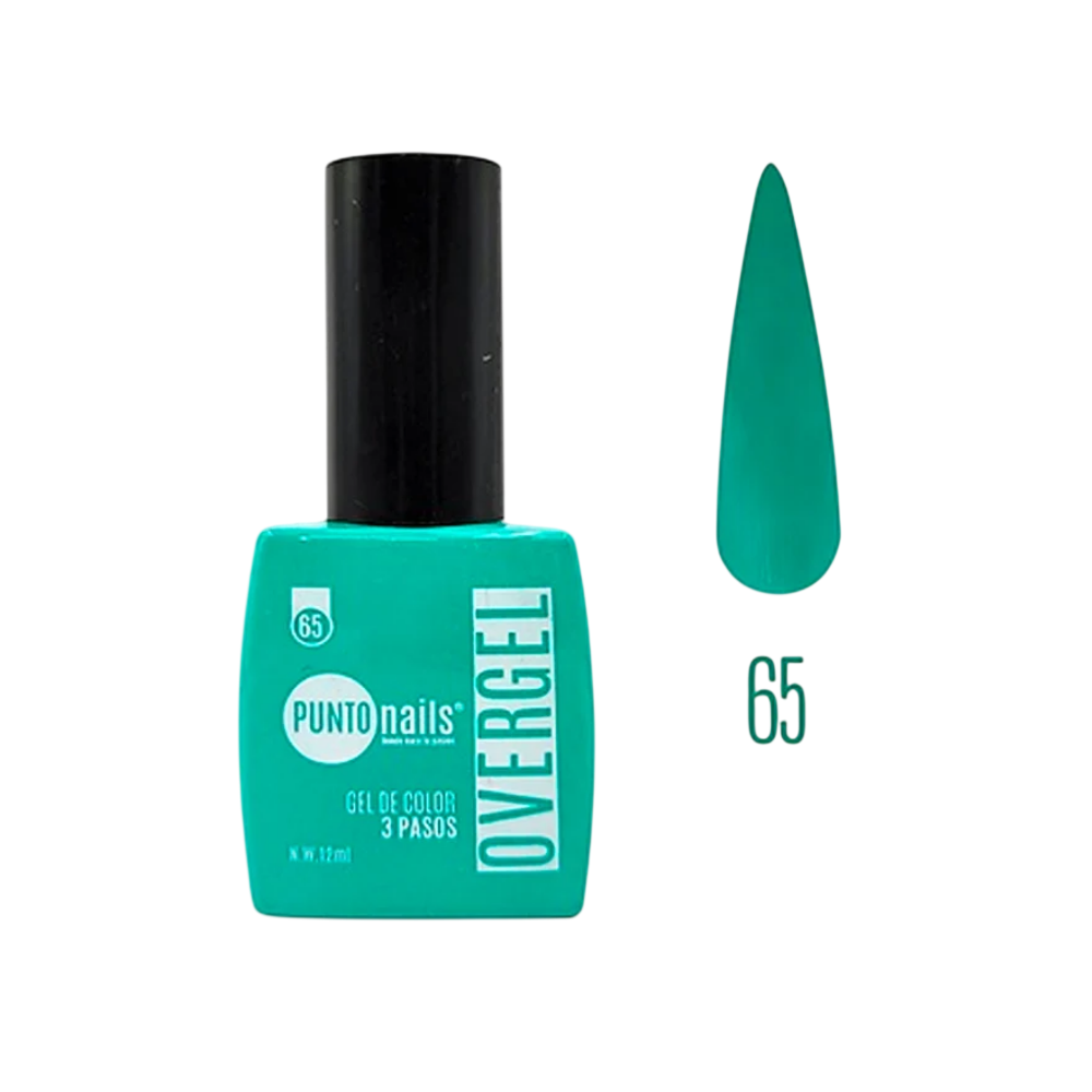 Overgel #65 Verde Laguna – Punto Nails 12 ml - Gel - Elegans Nails