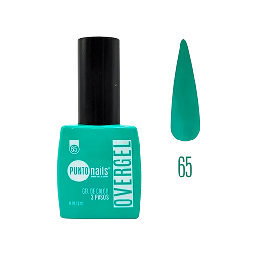 Overgel #65 Verde Laguna – Punto Nails 12 ml - Gel - Elegans Nails