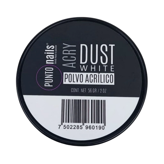 Polvo Acrílico Punto Nails Acryl Dust White Blanco 56 g para Nail Art - Acrílico - Elegans Nails