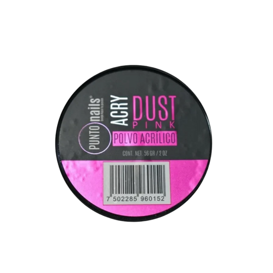Polvo Acrílico Punto Nails Acryl Dust Pink Rosa 56 g para Nail Art - Acrílico - Elegans Nails