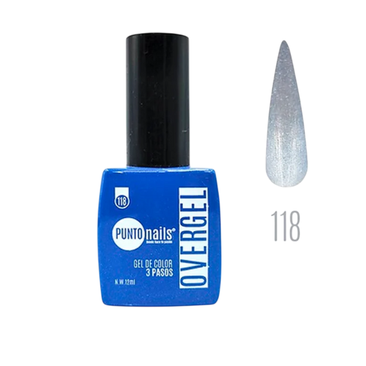 Overgel #118 Azul Perla – Punto Nails 12 ml - Gel - Elegans Nails