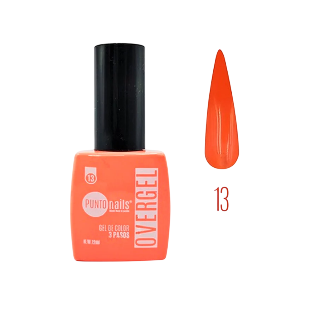 Overgel #13 Naranja Mandarina – Punto Nails 12 ml - Gel - Elegans Nails