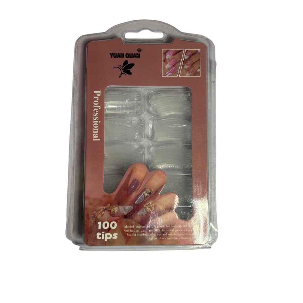Moldes Dual Forms para Polygel Transparentes 100 Piezas – Yuan Quan Professional Reutilizables - Tips para Polygel - Elegans