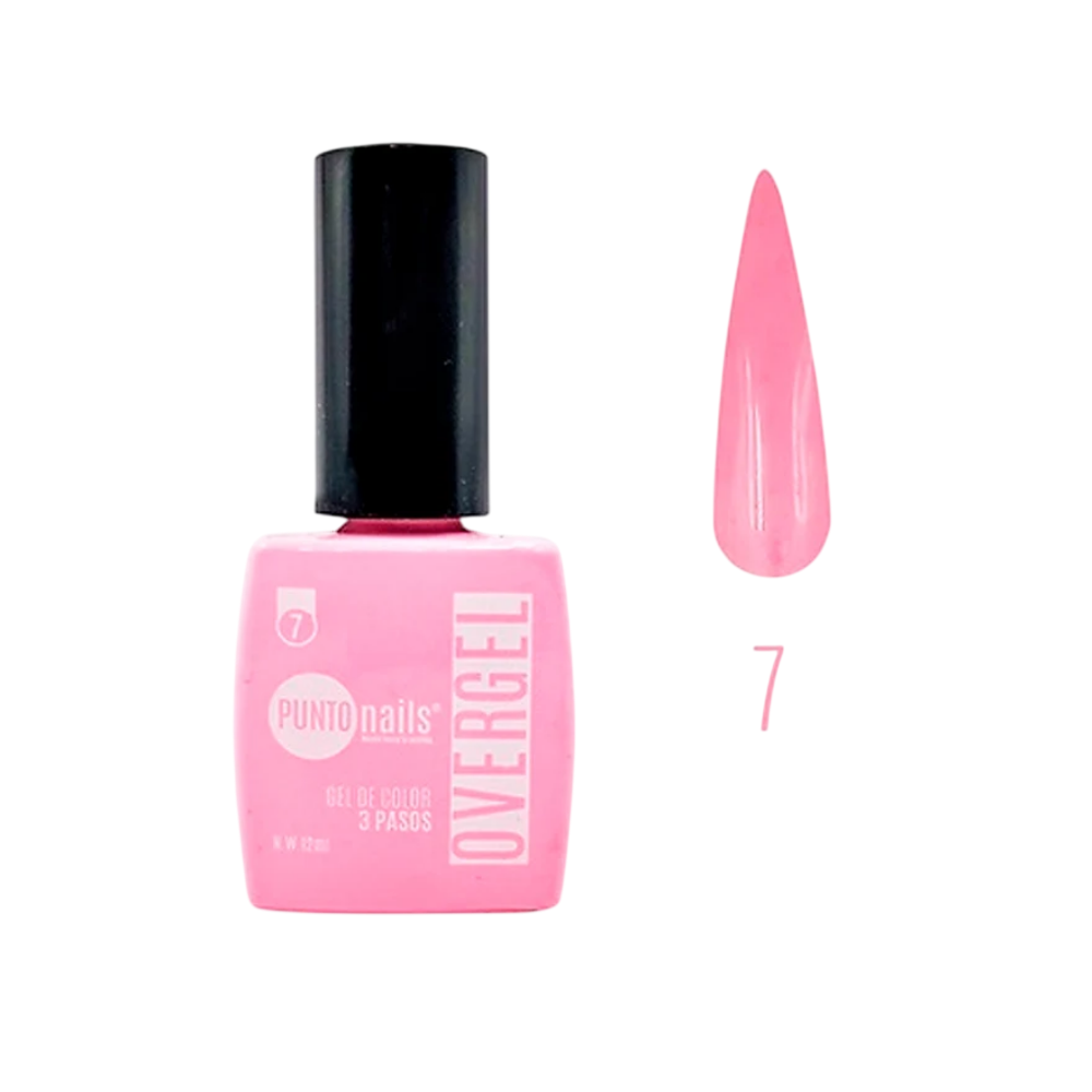Overgel #7 Rosa Pastel – Punto Nails 12 ml - Gel - Elegans Nails
