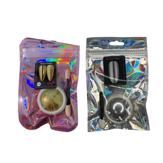 Efecto Espejo Duo Dorado y Plateado – WG Mirrors Powder